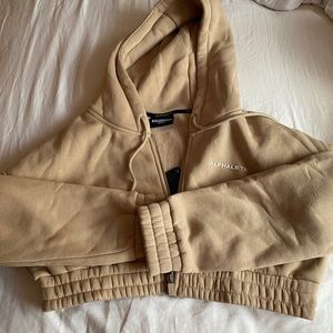 Alphalete full zip crop hoodie
